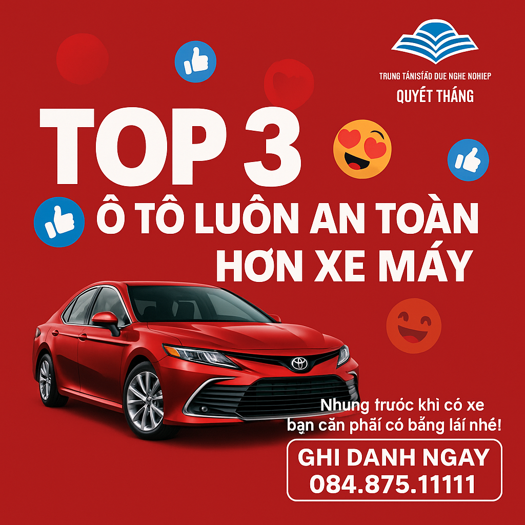top 3 lý do xe ô tô luôn an toàn hơn xe máy