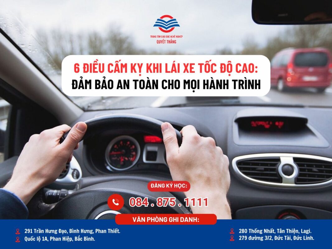 lưu ý khi lái xe ô tô tốc độ cao