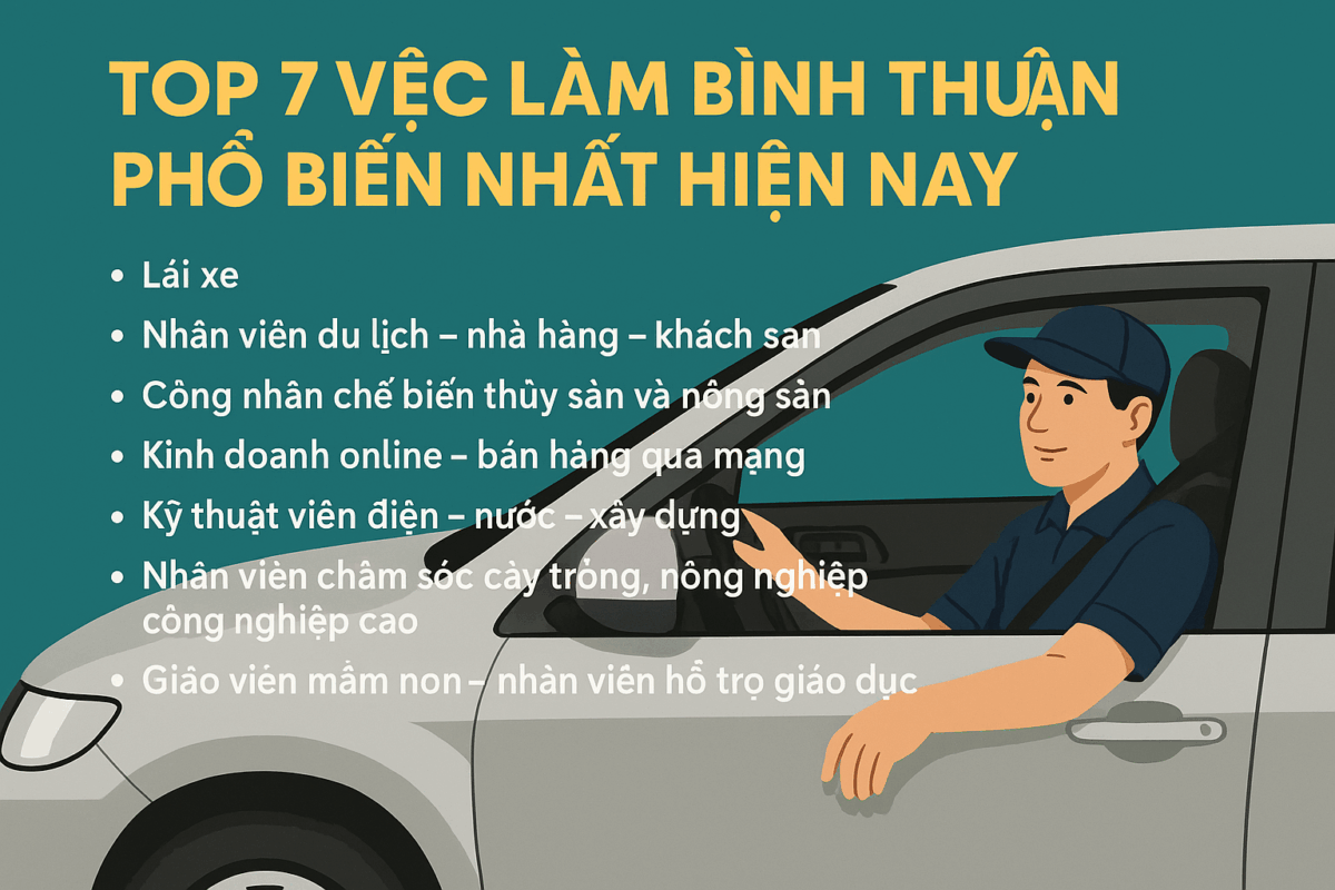 việc làm Bình Thuận phổ biển hiện nay