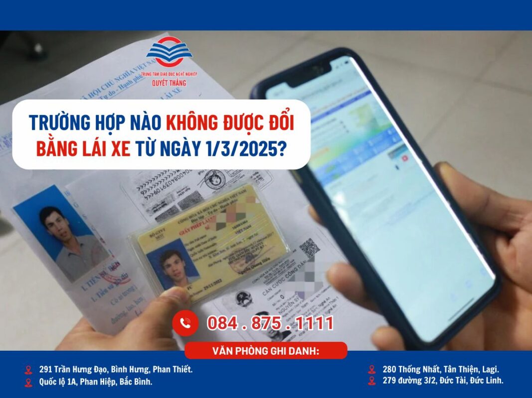 trường hợp không được đổi giấy phép lái xe