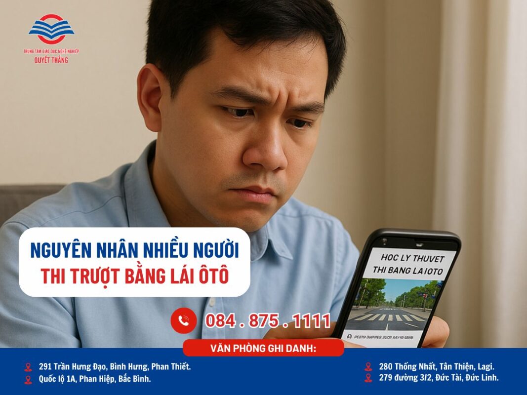 nguyên nhân nhiều người thi trượt bằng lái ô tô