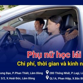 Phụ nữ học lái ô tô